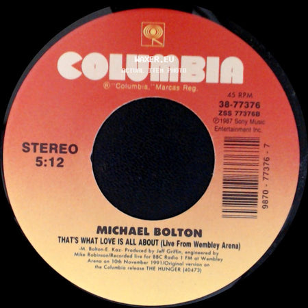 Michael Bolton - Completely / That's What Love Is All About (Live From Wembley Arena) side B