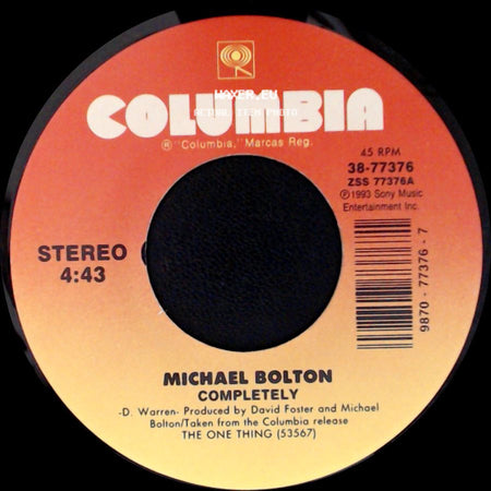 Michael Bolton - Completely / That's What Love Is All About (Live From Wembley Arena) side A