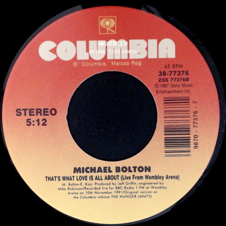 Michael Bolton - Completely / That's What Love Is All About (Live From Wembley Arena) side B