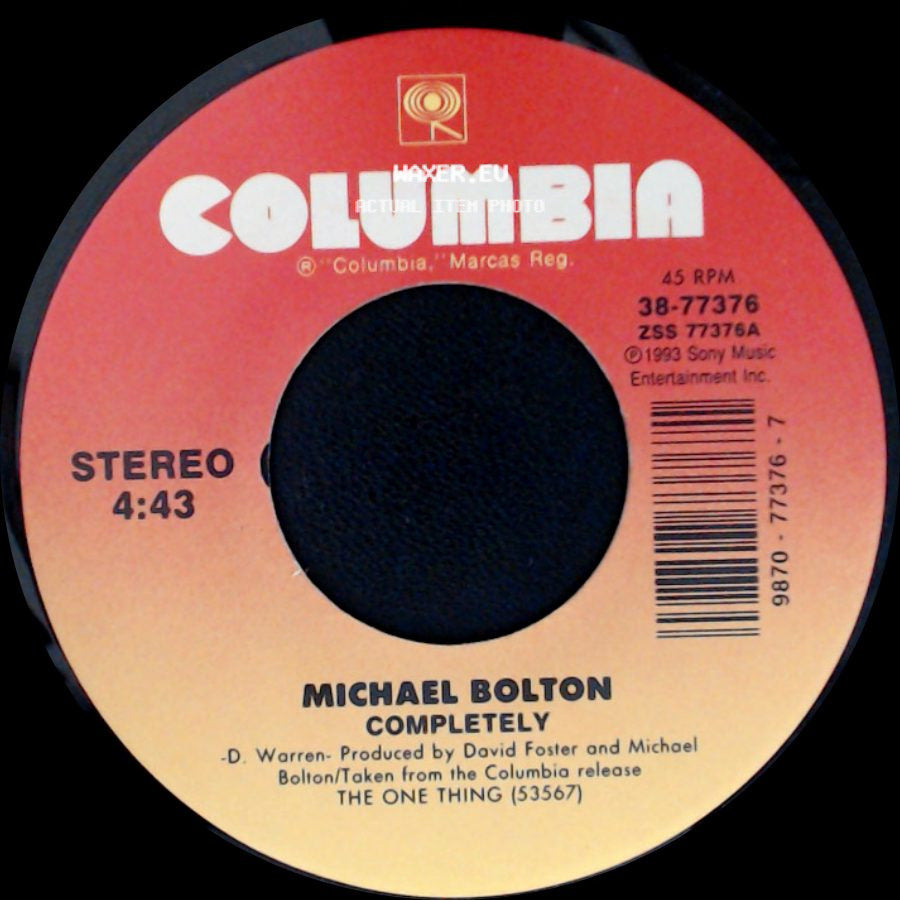 Michael Bolton - Completely / That's What Love Is All About (Live From Wembley Arena) side A