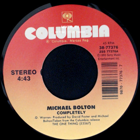 Michael Bolton - Completely / That's What Love Is All About (Live From Wembley Arena) side A