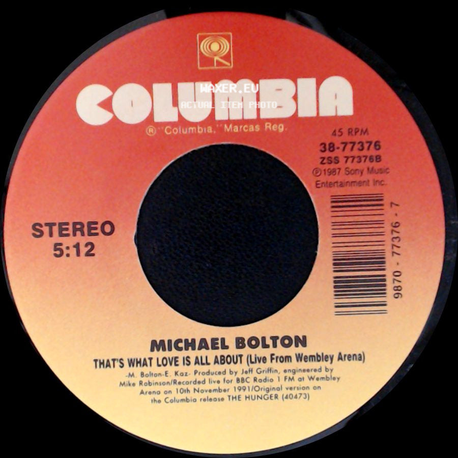 Michael Bolton - Completely / That's What Love Is All About (Live From Wembley Arena) side B