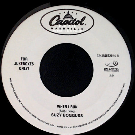 Suzy Bogguss - Nobody Love, Nobody Gets Hurt / When I Run side B