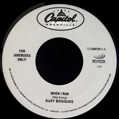 Suzy Bogguss - Nobody Love, Nobody Gets Hurt / When I Run side B