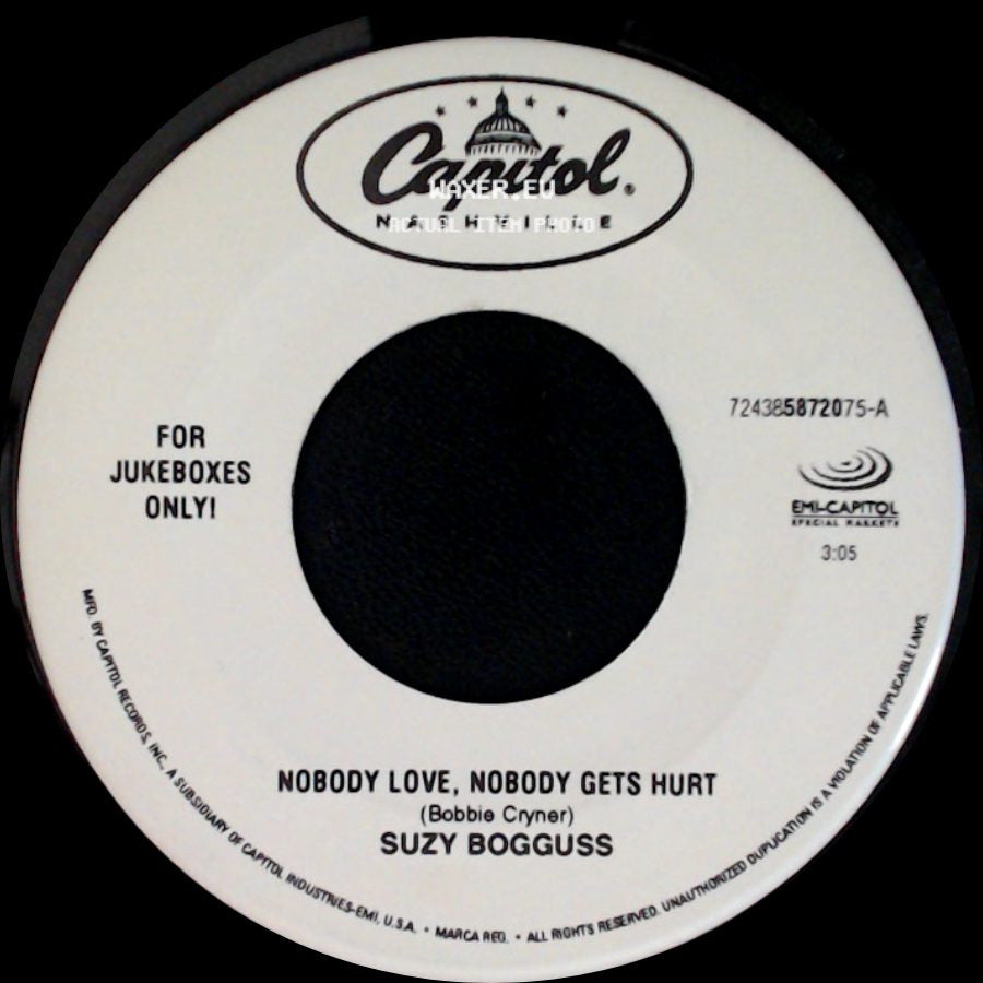 Suzy Bogguss - When I Run / Nobody Love, Nobody Gets Hurt side B