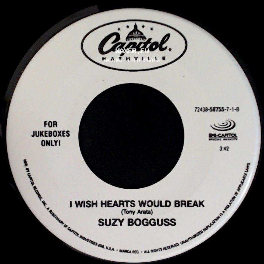 Suzy Bogguss - I Wish Hearts Would Break / From Where I Stand side A
