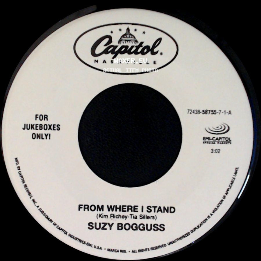 Suzy Bogguss - I Wish Hearts Would Break / From Where I Stand side B