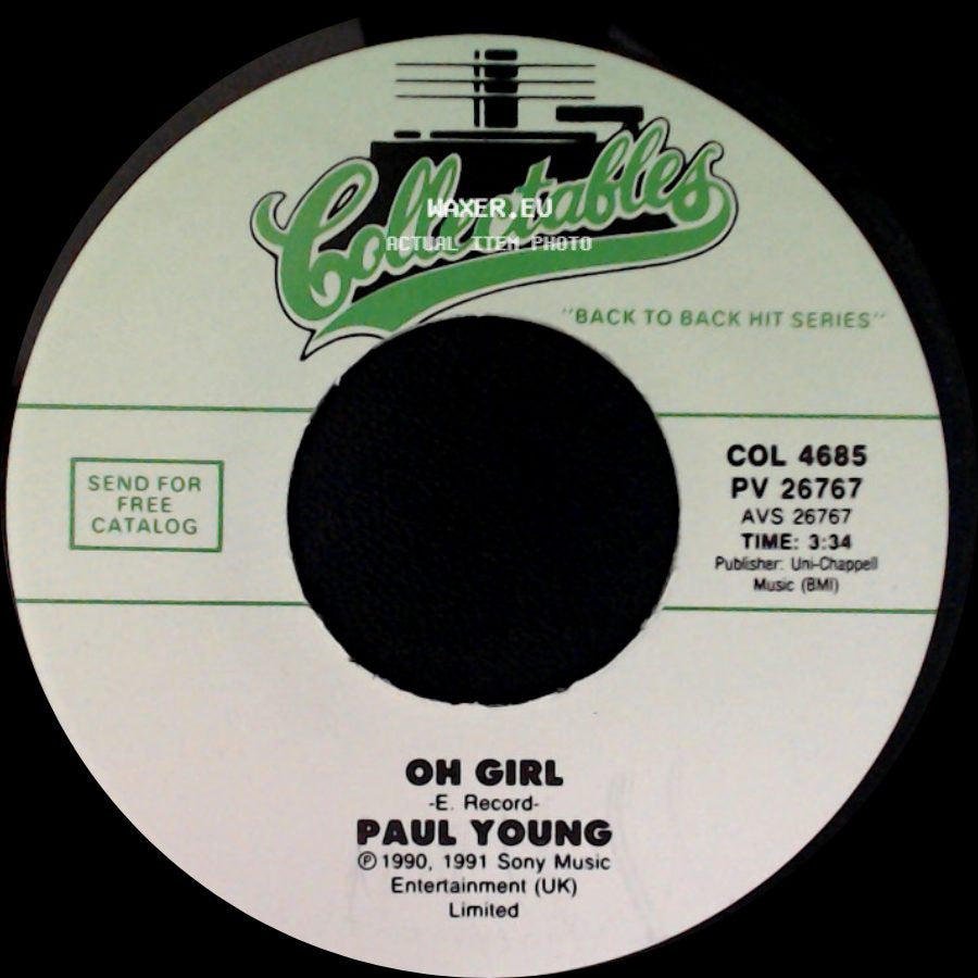 Paul Young - Don't Dream It's Over / Oh Girl side B