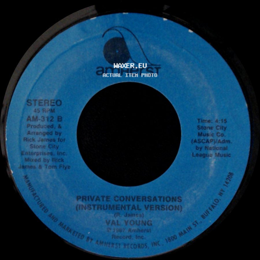 Val Young - Private Conversations (Radio Version) / Private Conversations (Instrumental Version) side B