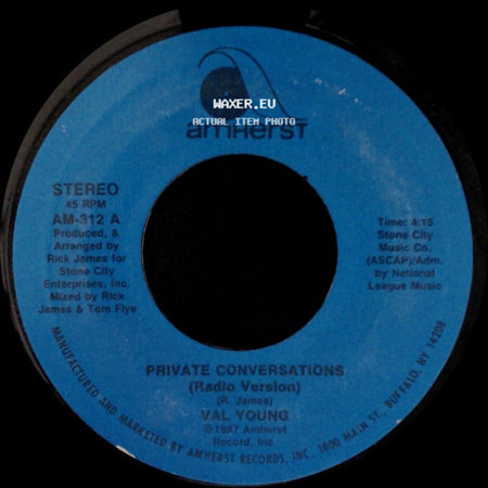 Val Young - Private Conversations (Instrumental Version) / Private Conversations (Radio Version) side B