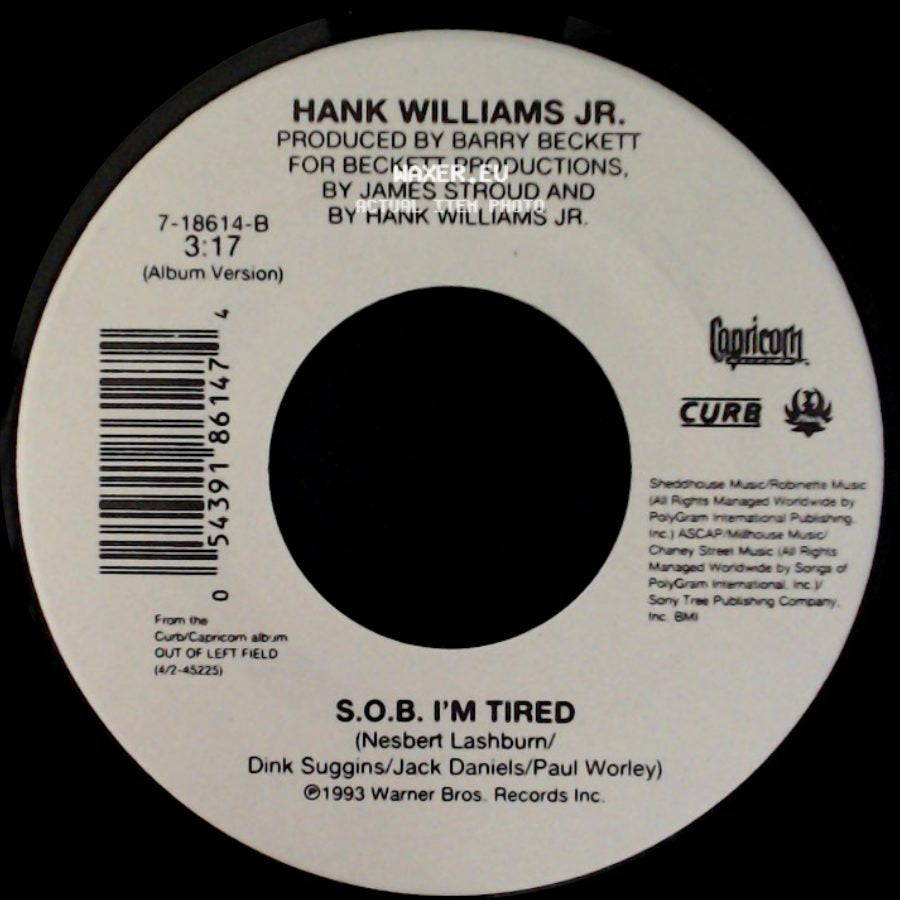 Hank Williams Jr. - S.O.B. I'm Tired / Everything Comes Down To Money And Love side A