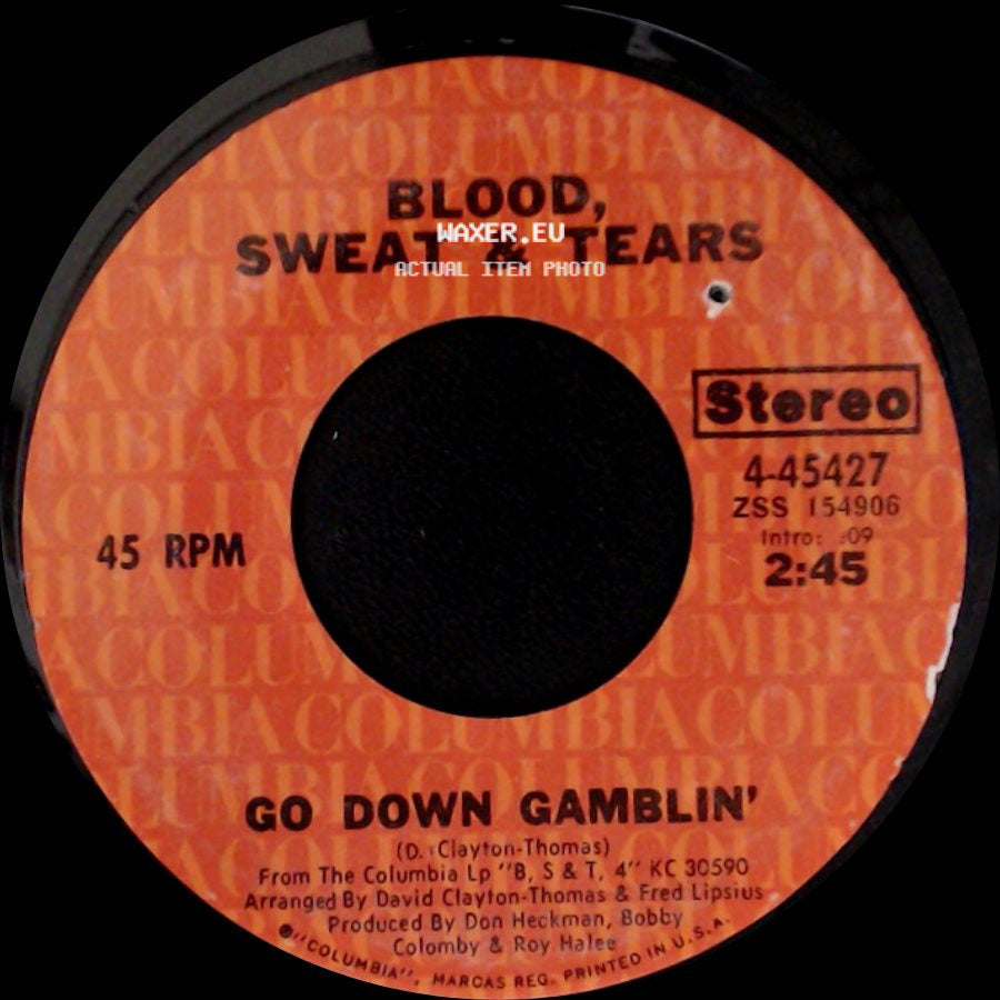 Blood, Sweat & Tears - Valentine's Day / Go Down Gamblin' side B