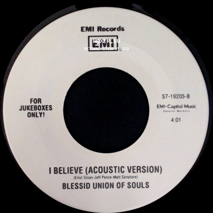 Blessid Union Of Souls - I Believe (Acoustic Version) / All Along side A