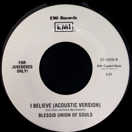 Blessid Union Of Souls - I Believe (Acoustic Version) / All Along side A