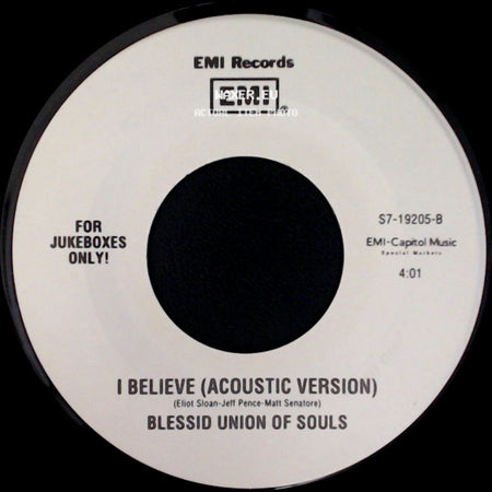 Blessid Union Of Souls - I Believe (Acoustic Version) / All Along side A
