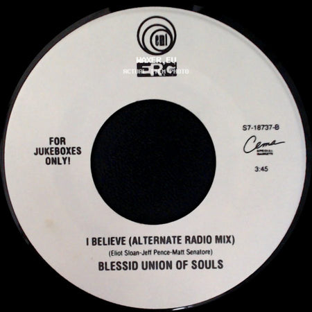 Blessid Union Of Souls - I Believe (Alternate Radio Mix) / I Believe (Alternate Radio Mix) side A