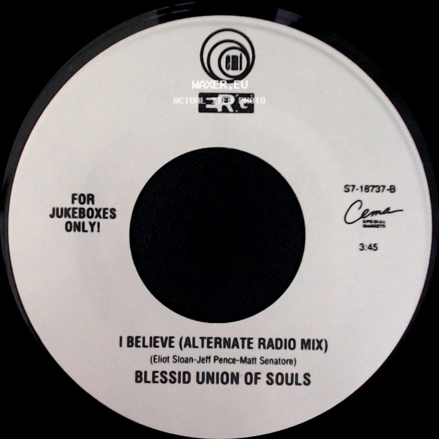 Blessid Union Of Souls - I Believe (Alternate Radio Mix) / I Believe (Alternate Radio Mix) side B