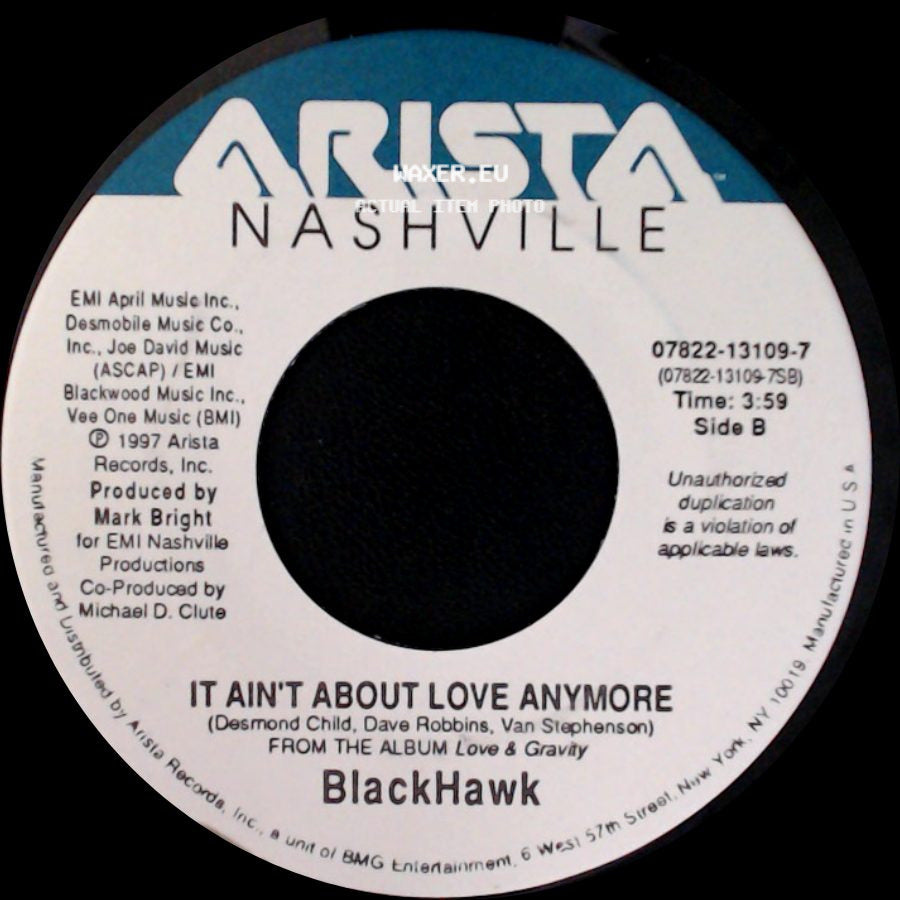Blackhawk - Postmarked Birmingham / It Ain't About Love Anymore side B