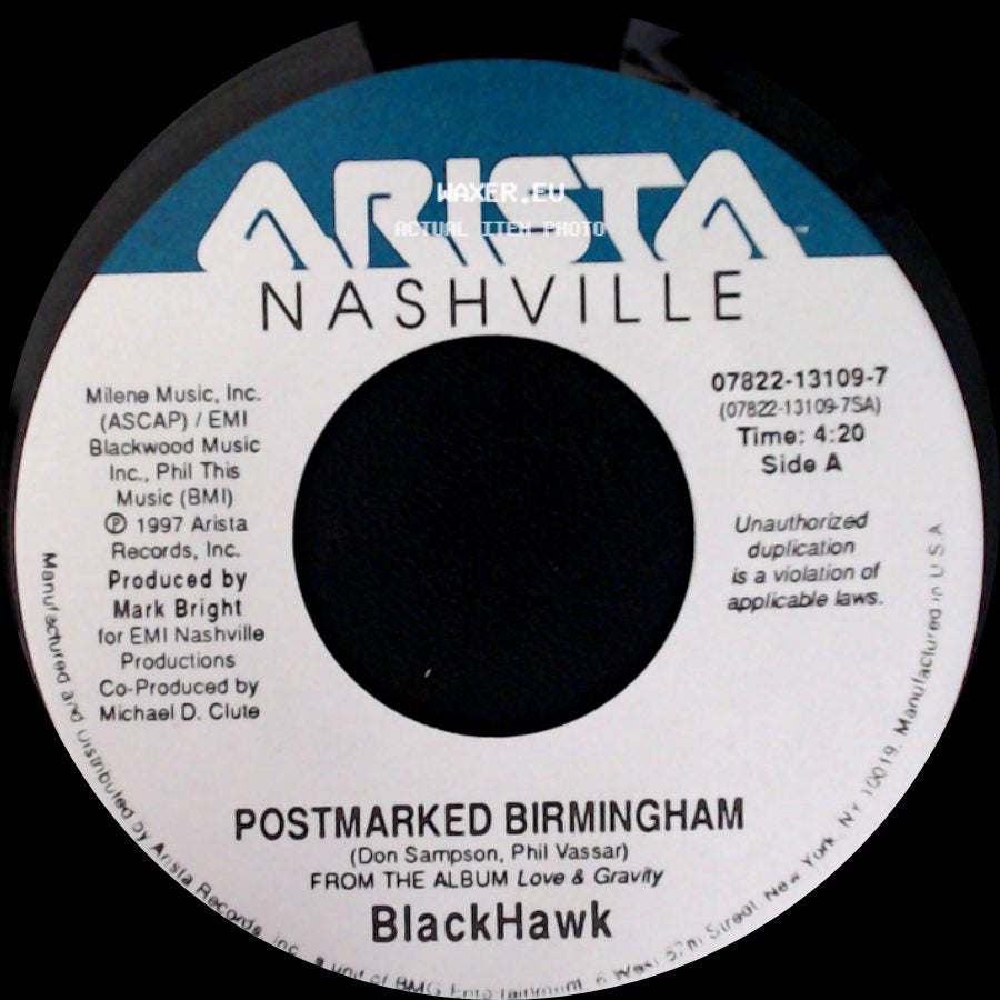Blackhawk - Postmarked Birmingham / It Ain't About Love Anymore side A