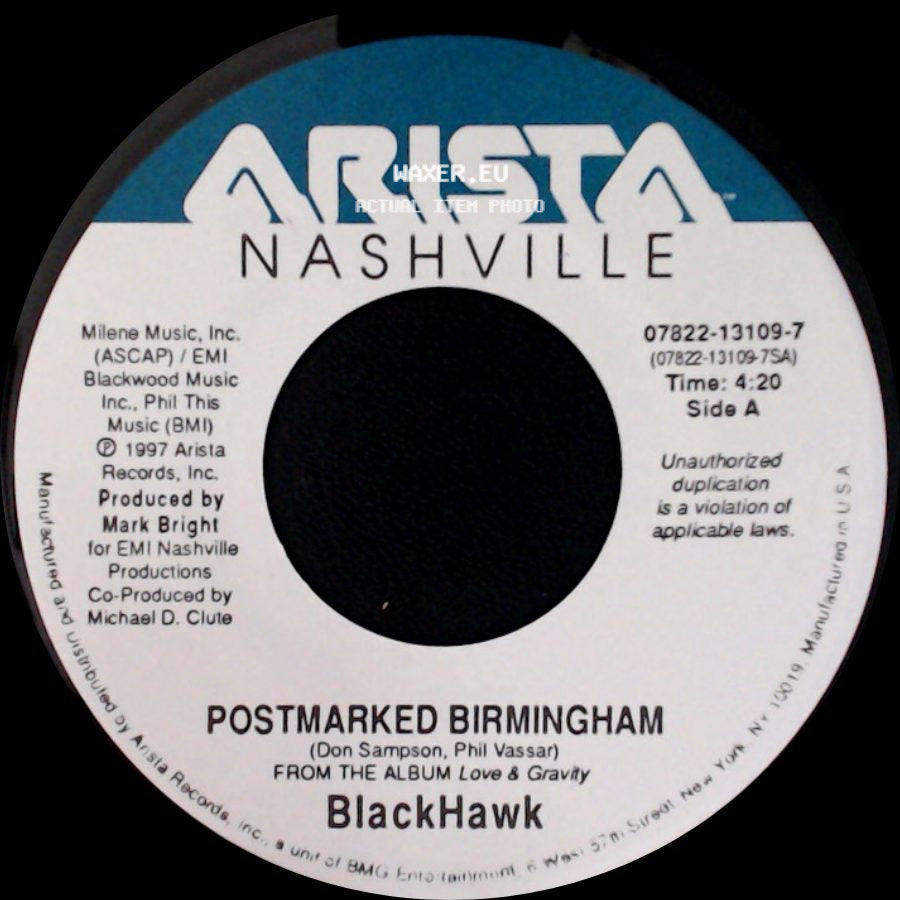 Blackhawk - Postmarked Birmingham / It Ain't About Love Anymore side A