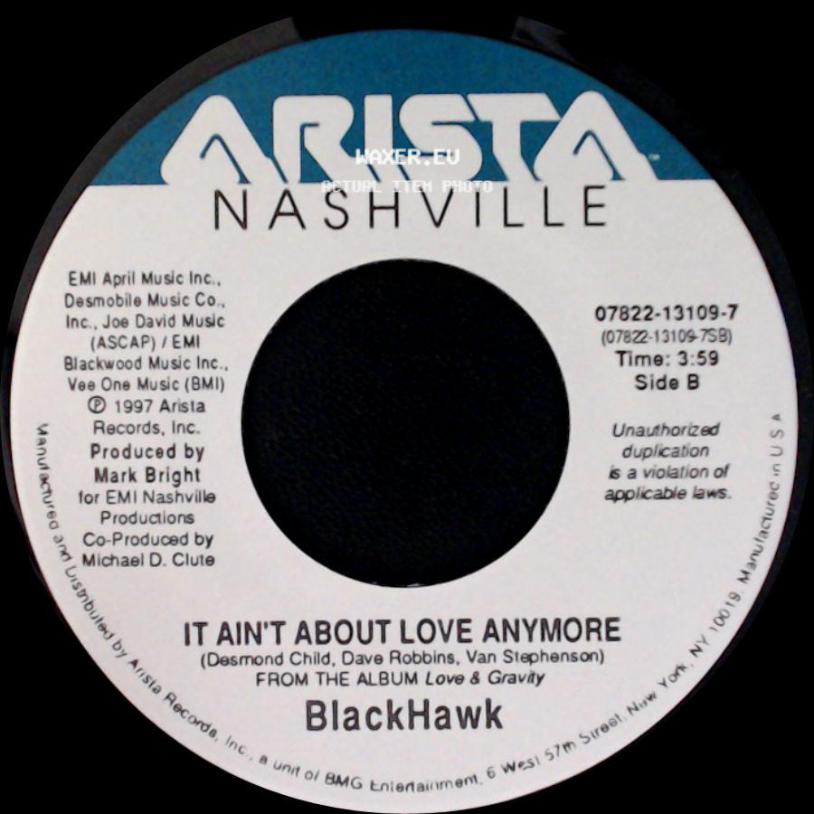 Blackhawk - Postmarked Birmingham / It Ain't About Love Anymore side B