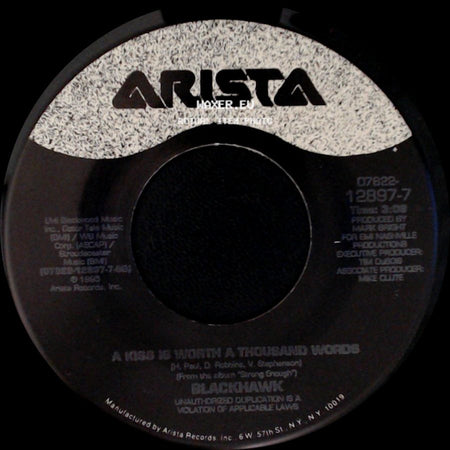 Blackhawk - Like There Ain't No Yesterday / A Kiss Is Worth A Thousand Words side B