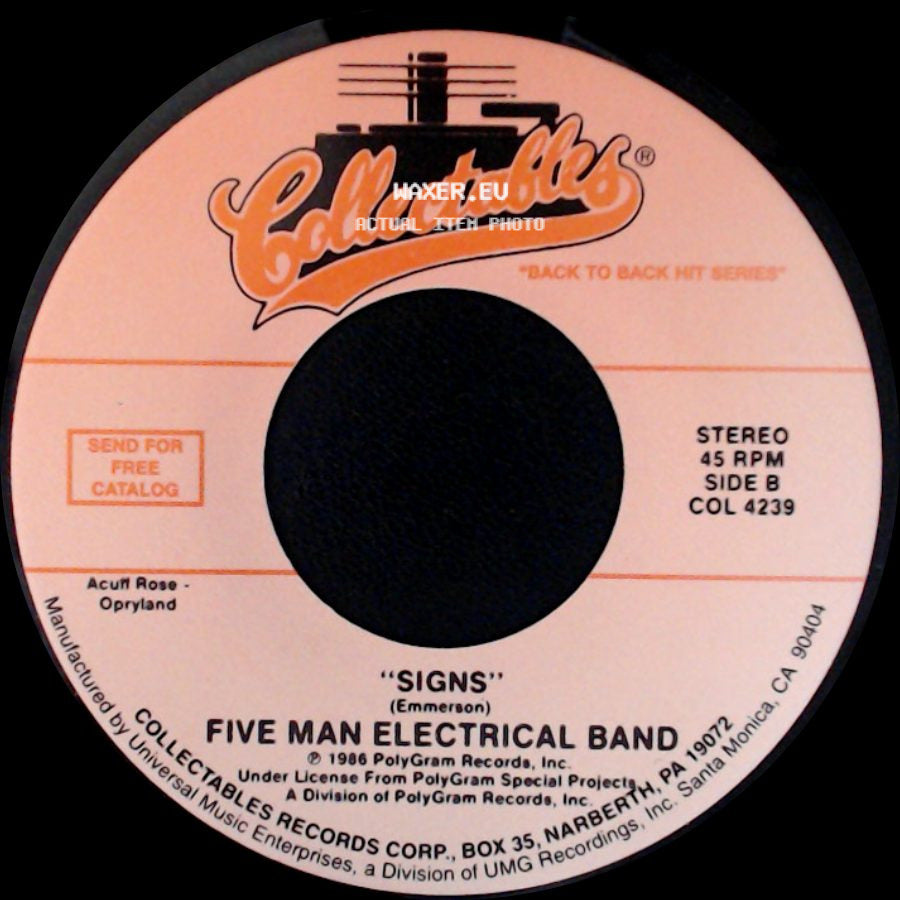 Blue Cheer / Five Man Electrical Band - Summertime Blues / Signs side B