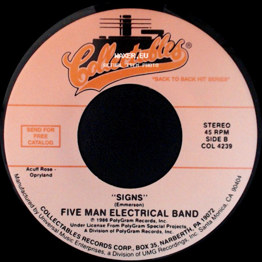 Blue Cheer / Five Man Electrical Band - Summertime Blues / Signs side B