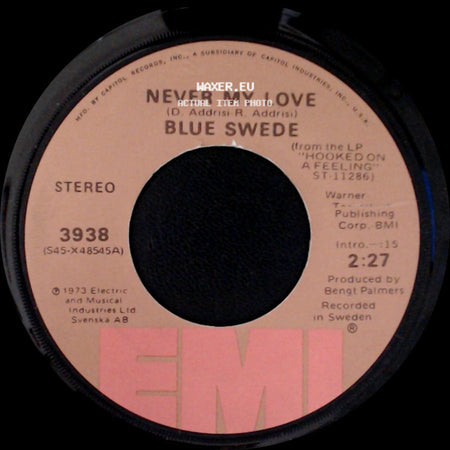 Blue Swede - Pinewood Rally / Never My Love side B