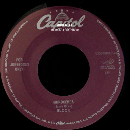 Block - Catch A Falling Star / Rhinoceros side B