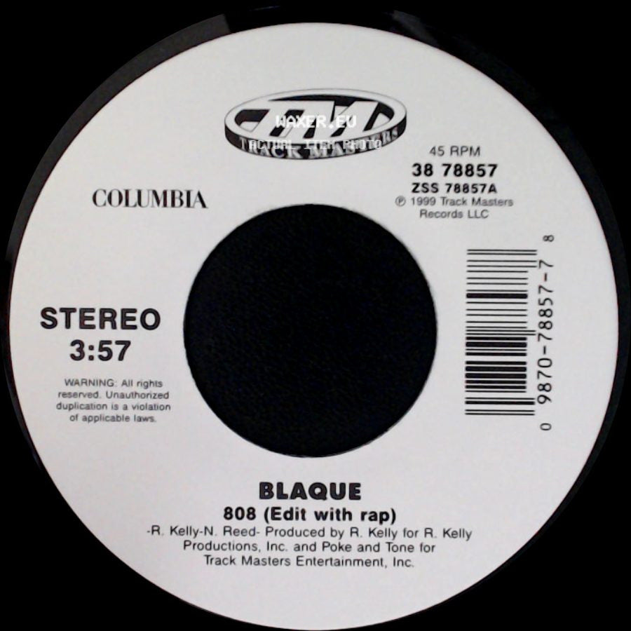 Blaque - I Do (Album Version) / 808 (Edit With Rap) side B