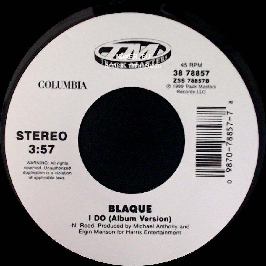 Blaque - I Do (Album Version) / 808 (Edit With Rap) side A