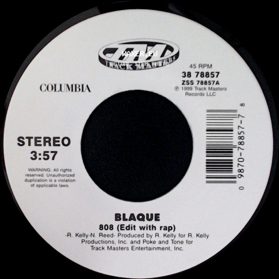 Blaque - I Do (Album Version) / 808 (Edit With Rap) side B