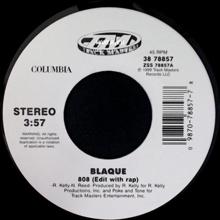 Blaque - I Do (Album Version) / 808 (Edit With Rap) side B