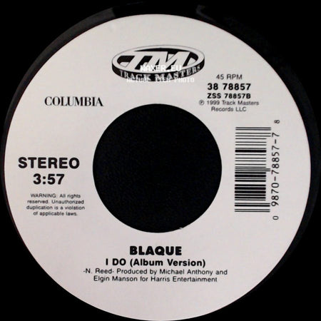 Blaque - 808 (Edit With Rap) / I Do (Album Version) side B