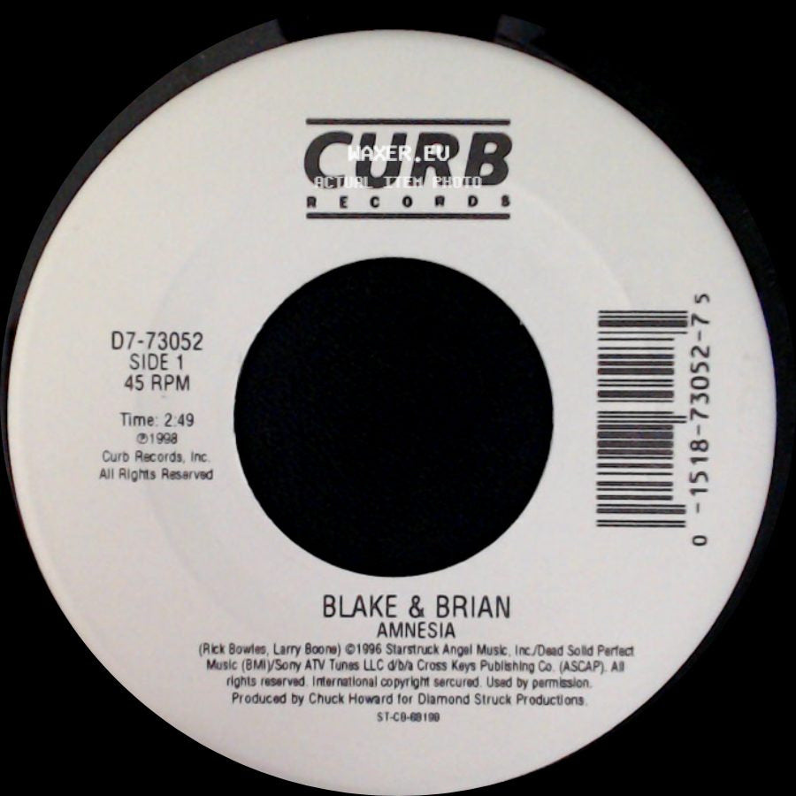 Blake & Brian - Amnesia / Amnesia (Dance Mix) side A
