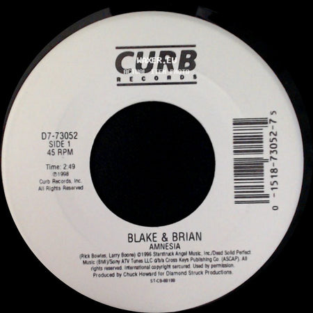 Blake & Brian - Amnesia / Amnesia (Dance Mix) side A