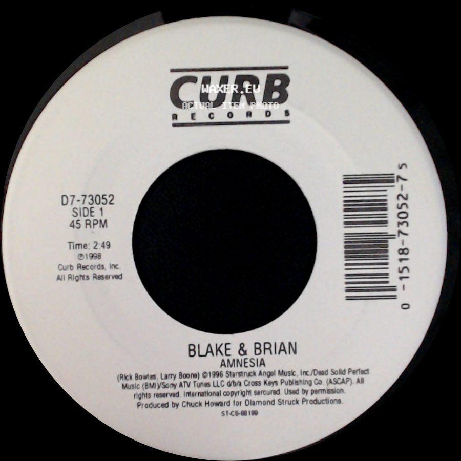 Blake & Brian - Amnesia / Amnesia (Dance Mix) side A