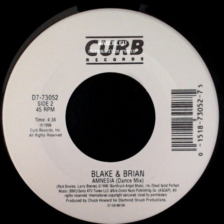 Blake & Brian - Amnesia / Amnesia (Dance Mix) side B