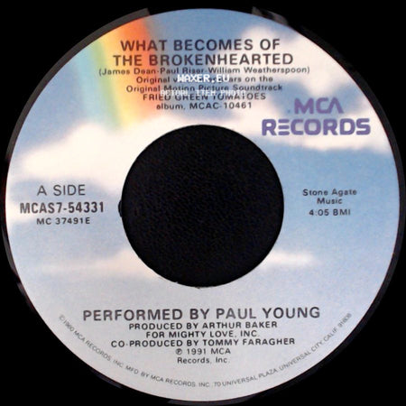 Paul Young / Thomas Newman - What Becomes Of The Brokenhearted / Ghost Train (Main Title) side A