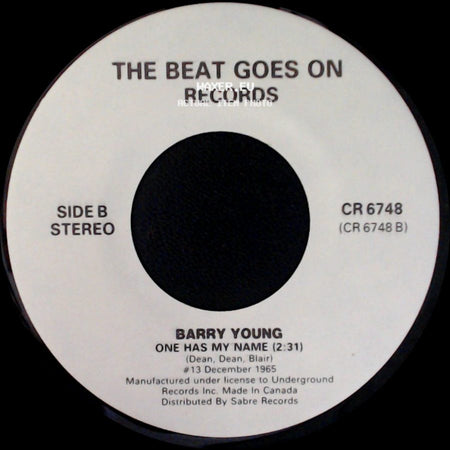 Robin Ward / Barry Young - Wonderful Summer / One Has My Name side B
