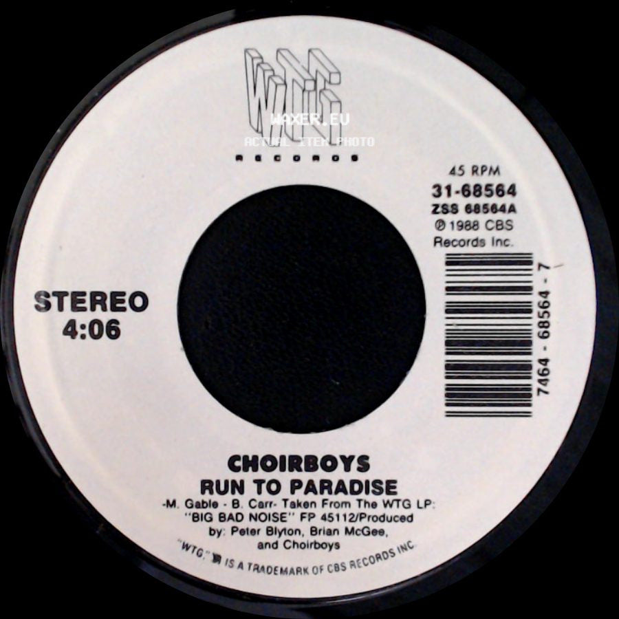 Choirboys - Run To Paradise / Gasoline side A