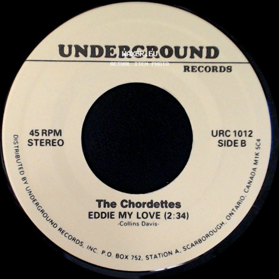 The Chordettes - Born To Be With You (2:34) / Eddie My Love (2:34) side B