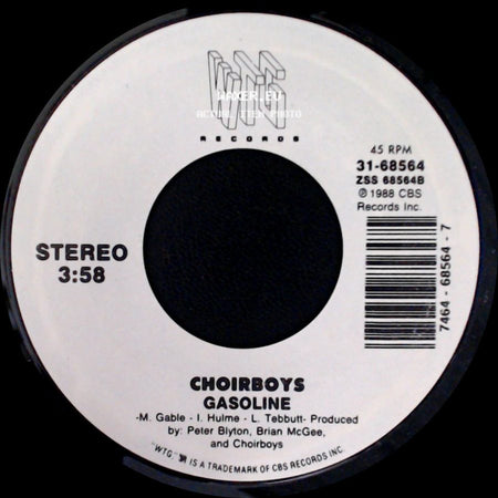 Choirboys - Run To Paradise / Gasoline side B
