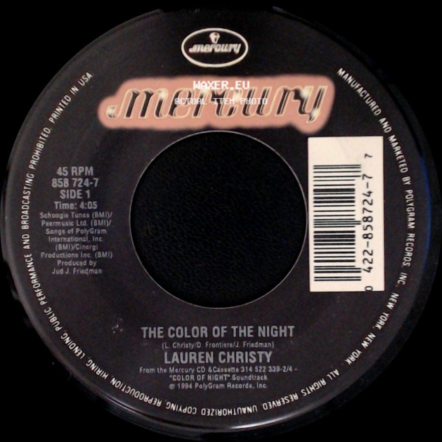 Lauren Christy - The Color Of The Night / Rain side A