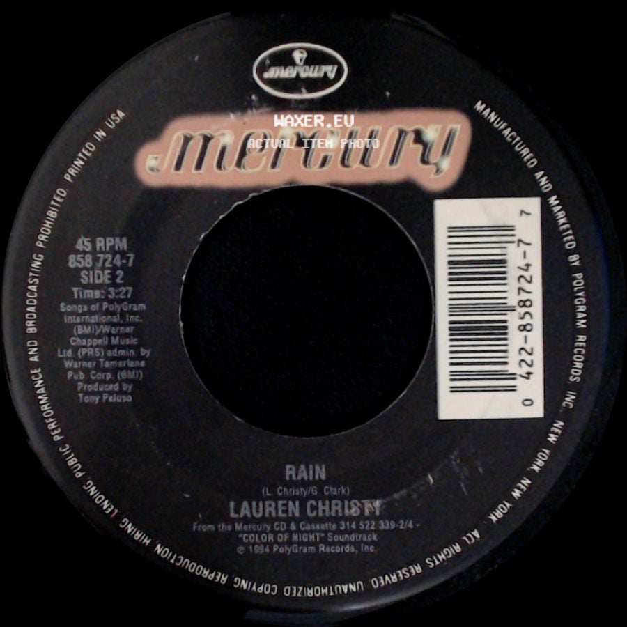 Lauren Christy - The Color Of The Night / Rain side B