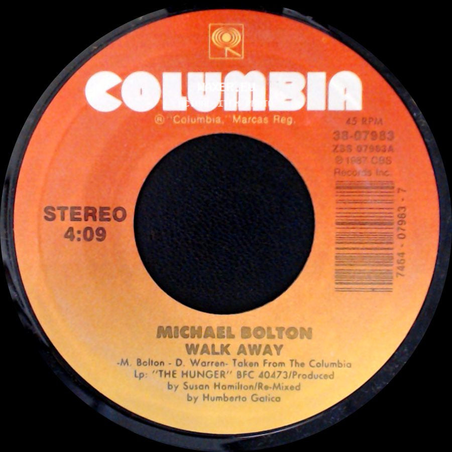 Michael Bolton - The Hunger / Walk Away side B