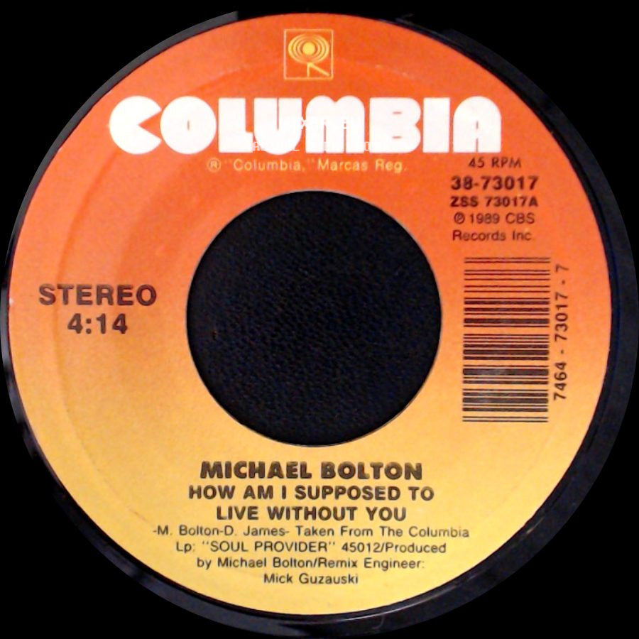 Michael Bolton - Forever Eyes / How Am I Supposed To Live Without You side B
