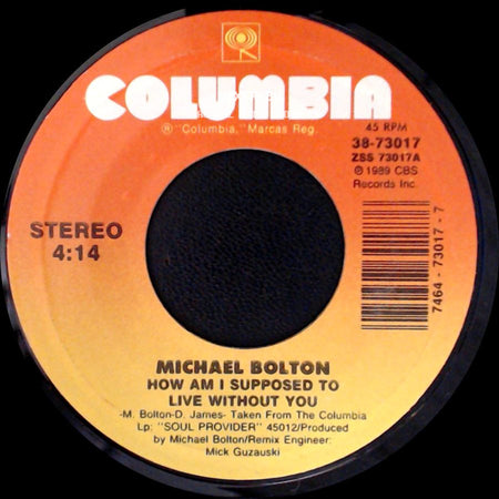 Michael Bolton - Forever Eyes / How Am I Supposed To Live Without You side B