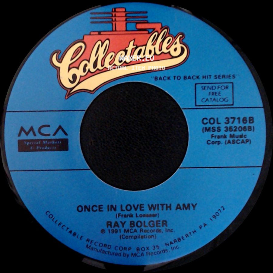 Ray Bolger / Georgia Gibbs - Once In Love With Amy / Ballin' The Jack side A
